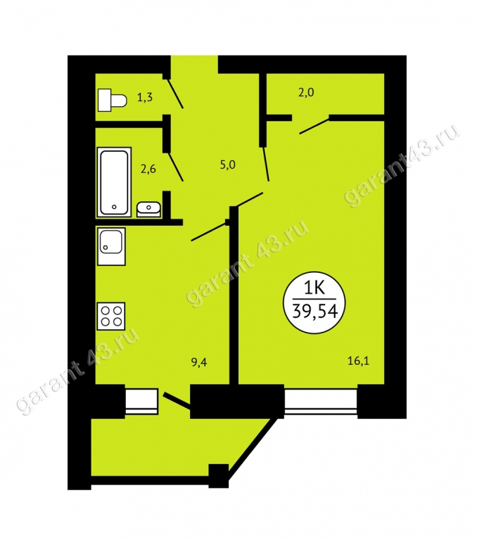 планировка квартиры 40 м2